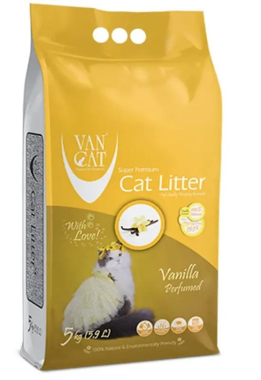 VanCat Vanilla - clumping filler for cat toilet (vanilla aroma) - 5 kg