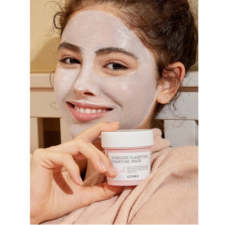 ماسك الفحم الوردي المنقي للبشرة ‏Cosrx Poreless Clarifying Charcoal Mask Pink 