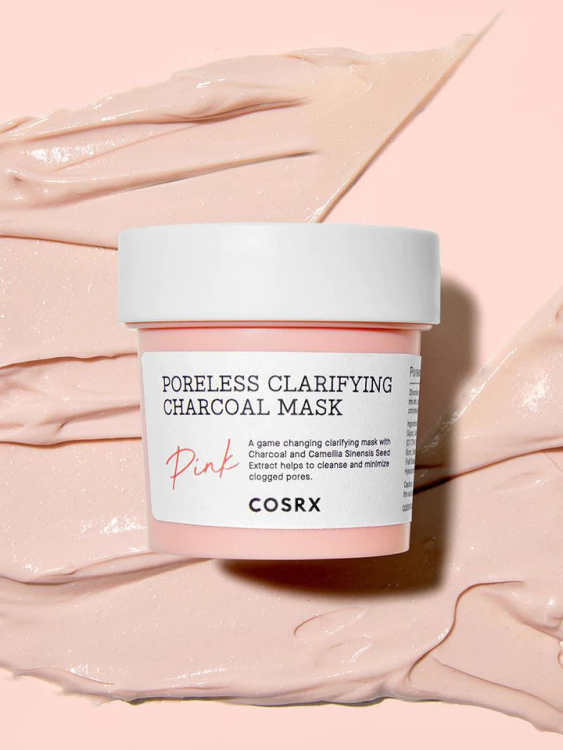 ماسك الفحم الوردي المنقي للبشرة ‏Cosrx Poreless Clarifying Charcoal Mask Pink 