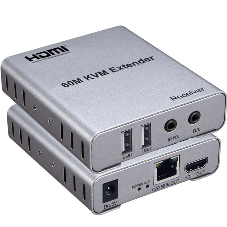 HDMI KVM EXTENDER OVER SINGLE CAT6 60M & USB WITH POWER