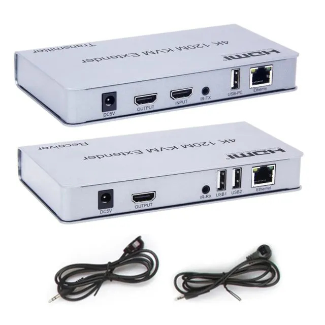 HDMI EXTENDER OVER SINGLE CAT6 4K 120M & USB WITH POWER