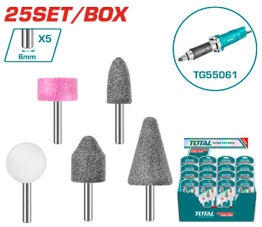 طقم حجر حف درل 5 قطع TOTAL TAKB0502 Accessories for Mini Drill